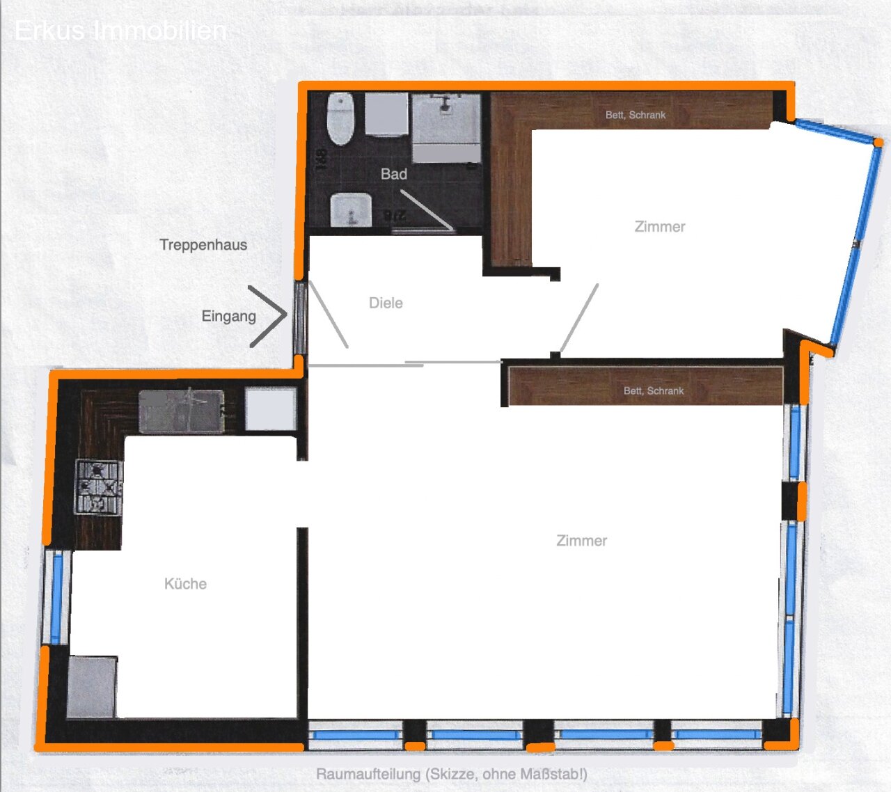Moderne 2-Zimmerwohnung im KL-Zentrum, ab März 2026 zu vermieten!