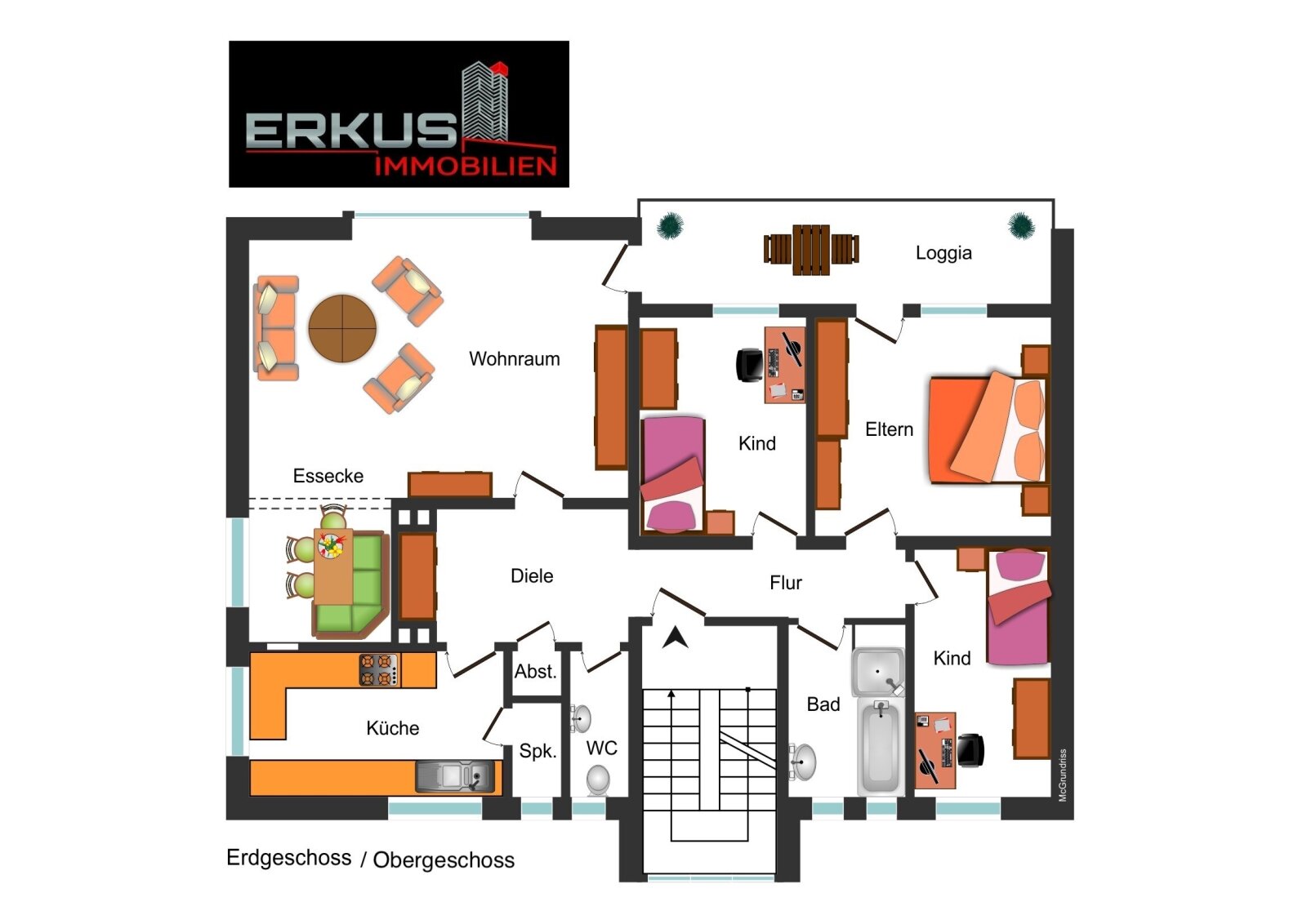 EG u. OG Grundrisse EG u. OG Grundrisse